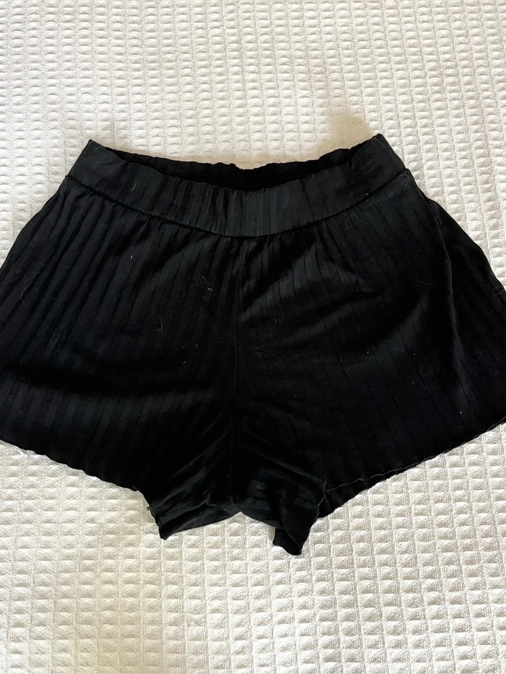 a new day Black High-Waist Pleated Lounge Shorts size medium